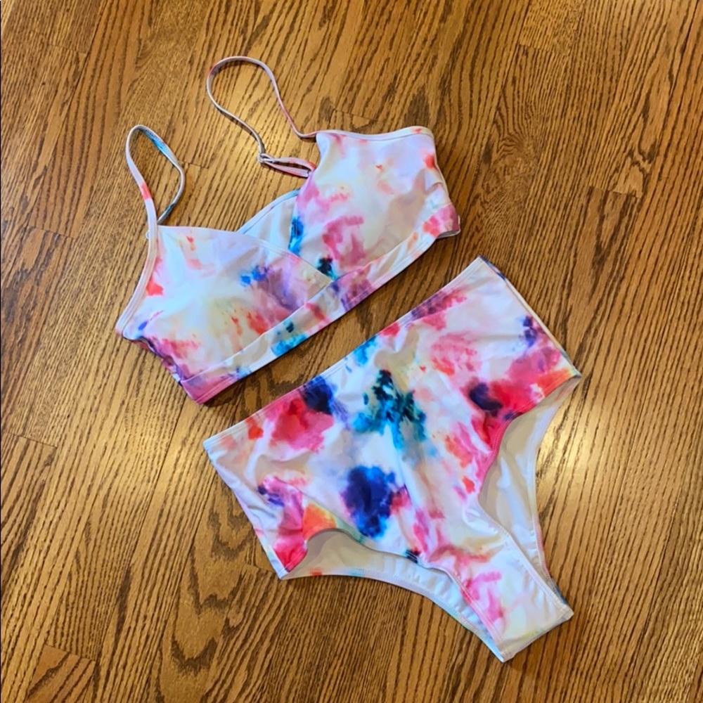 NWT High waisted tie dye bikini